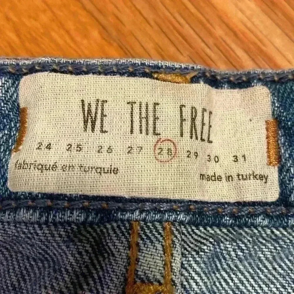 We The Free Distressed Button Fly, Denim Mini Skirt, Size 28/US Size 6. - Picture 8 of 12